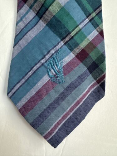 NAUTICA Men's Neck Tie ~ Maroon Teal ~ Plaids & Stripes~ 100% Cotton