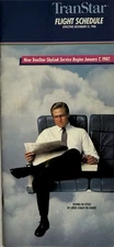 TranStar  Airlines  Timetable - Dec 1986