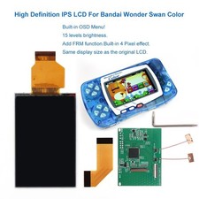 High Definition Retro Pixel IPS Backlight LCD Kit For Bandai WonderSwan Color