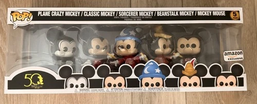 Funko POP Mickey Mouse 5-Pack Amazon Exclusive 50th Walt Disney Archives NEW