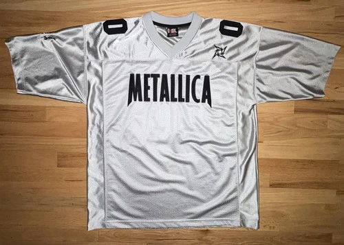 Metallica Jersey Garage Inc Silver Football Shi 1990s vintage concert t-shirt, vintage, size XXL, single stitch, B+ condition