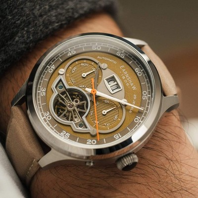 Orologio Automatico Uomo Thomas Earnshaw Baron ES-8187-02 - Quadrante Aperto Giorno Data Mese