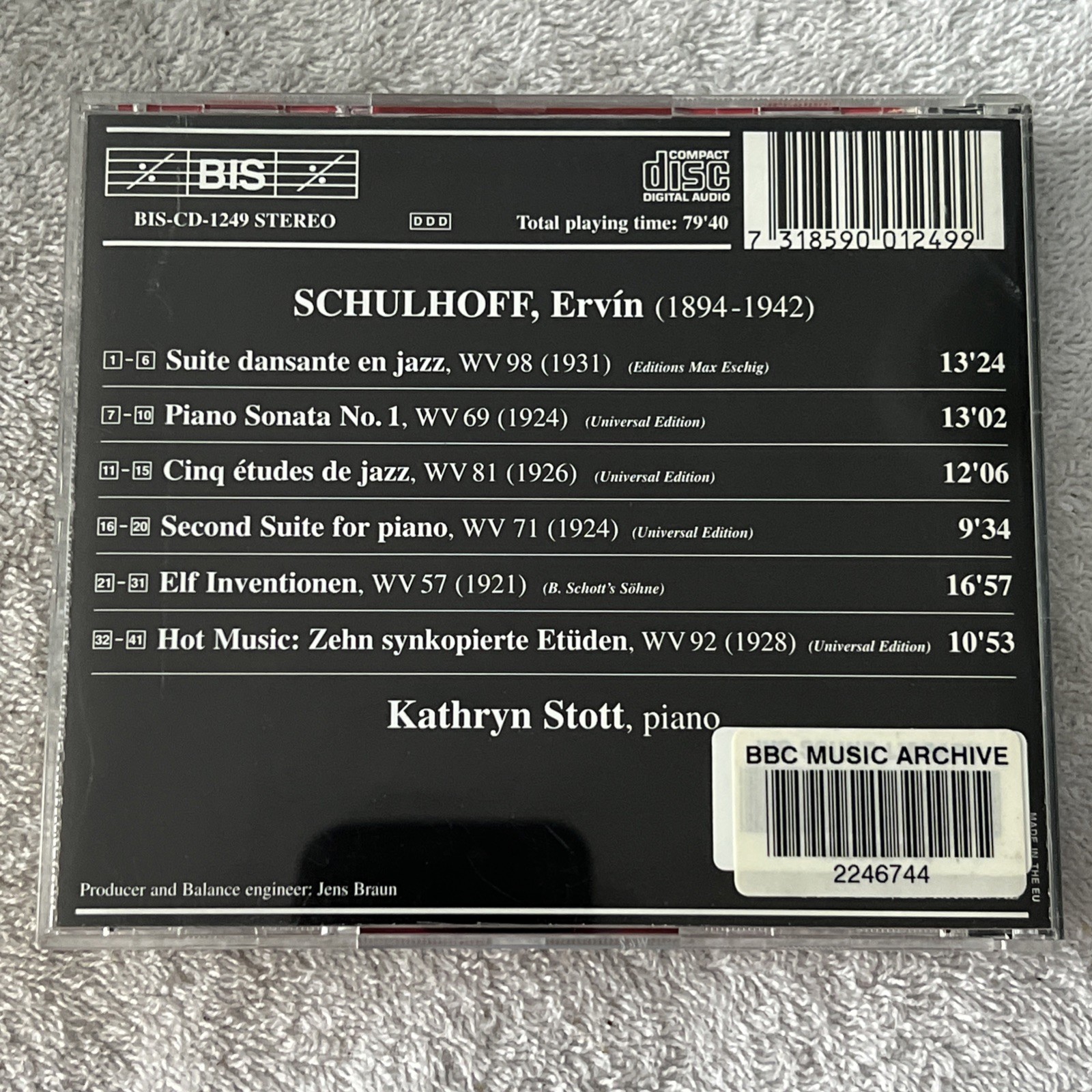 Kathryn Stott - Schulhoff (Piano Music ""Hot Music"", 2003)