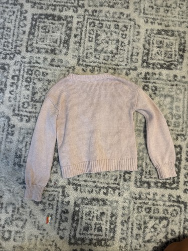 Gap Kids Girls Chunky Shimmer Light Pink Sweater Size Large - Picture 3 of 3