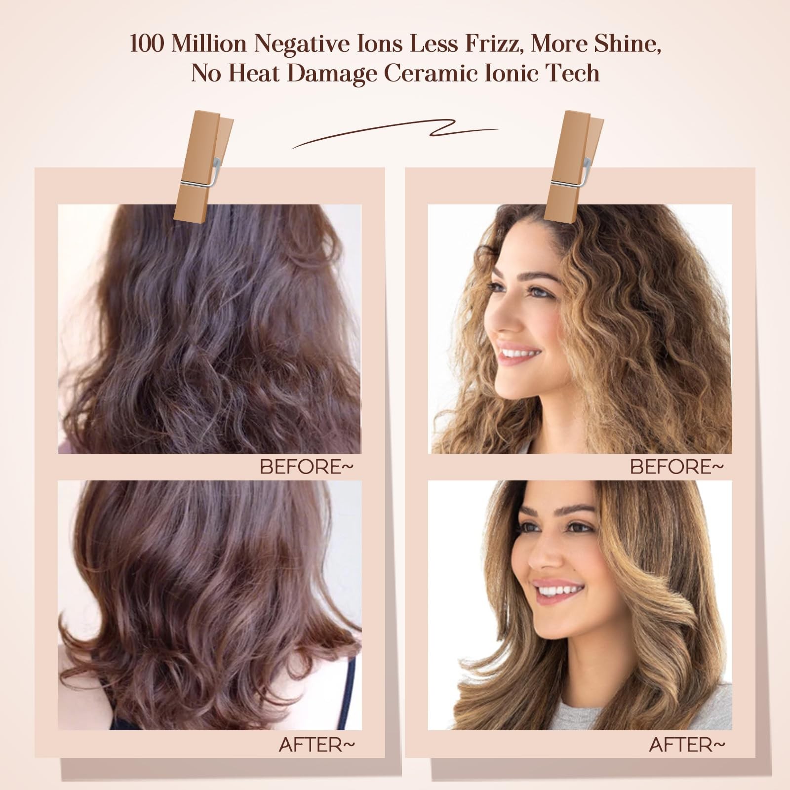 Travel Blow Dryer Brush in one, Dual Voltage Mini Hot Air Brush, Hair Trend....