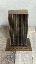 Vintage 5.25" Tall Banthrico Chicago Illinois Equitable Building Coin Metal Bank