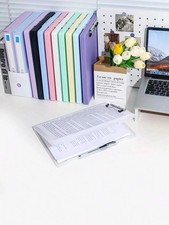 Large Capacity A4 File Storage Box w/ Clips 2-In-1 Office Desk