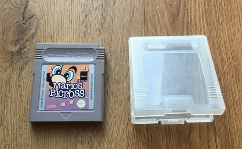 Nintendo Game Boy Mario's Picross Module & Case Only, Save Works CONDITION GOOD