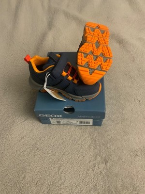Geox Boys Amphibiox Flexyper Plus ABX Trainers Size 10.5 Blue Orange