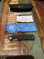 PROTOTYPE SENCUT Scitus Knife 3.47" D2 Blade Black G10 Handle - NEW! Very Rare!