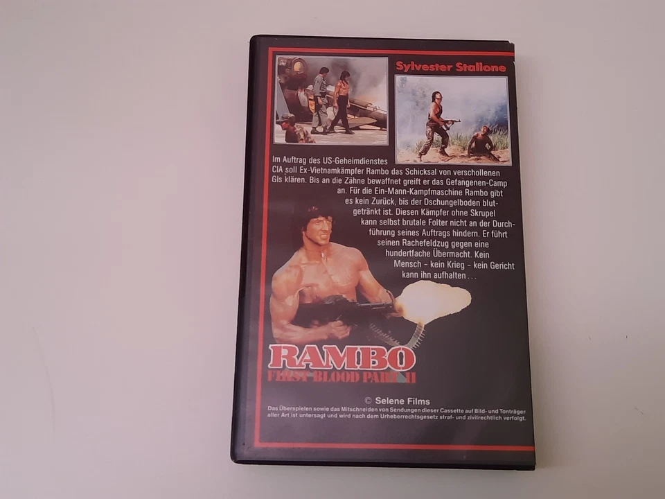 Rambo 2. Teil II Der Auftrag 1985 Uncut VHS German PAL Selene Video Stallone - Bild 2 von 4