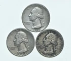 TOUGH 1943 1944 1936 Washington Quarter 90% Silver Lot *774