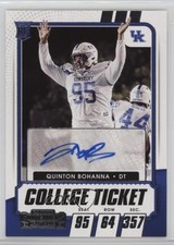 2021 Panini Contenders Draft Picks College Ticket Quinton Bohanna #247 Auto 11ur