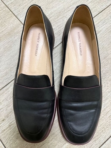 Women Respect Loafers Black Leather 38