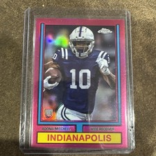 2024 Topps Chrome - 1974 Retro Rookie Adonai Mitchell #74TF-9 Pink Refractor 