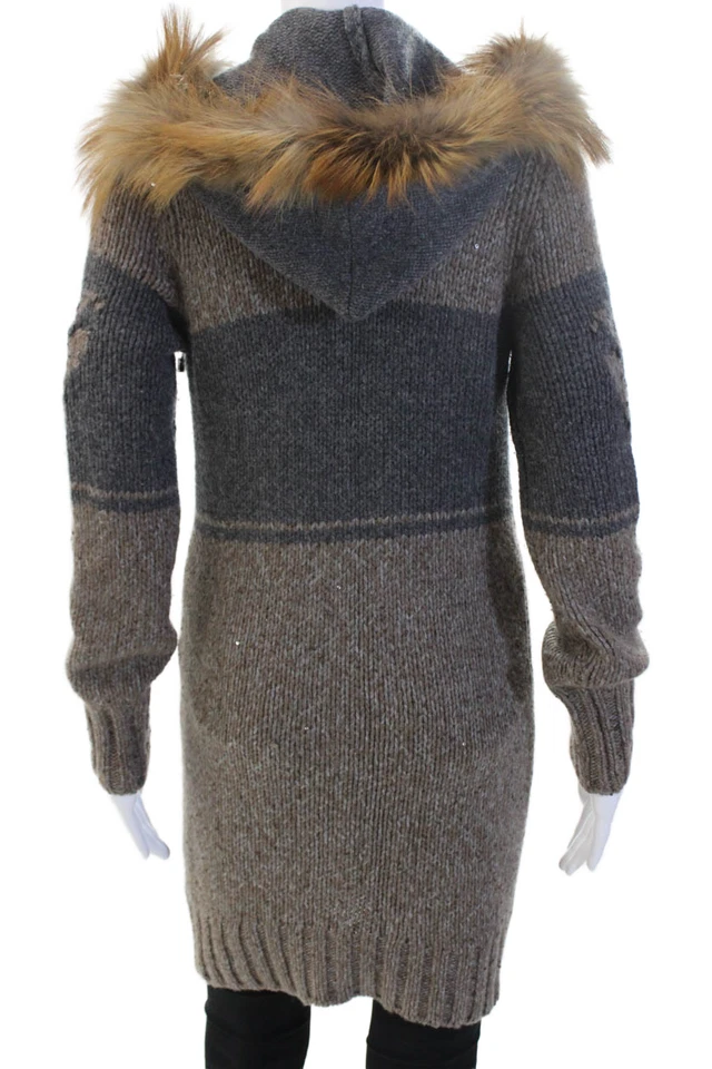 Cárdigan Brunello Cucinelli Mujer Marrón Cachemira-Seda Diseñador Talla M Foto 3 de 4