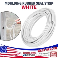 White Edge Trim U-Channel Rubber Weatherstrip with Metal Car Door Edge Sealing