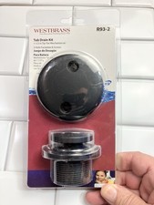 Westbrass R93-2-62 Tip-Toe Replacement Tub Trim Set with Two-Hole Overflow