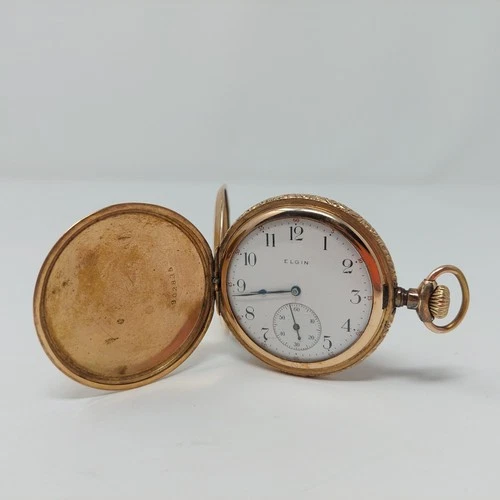 Vintage Elgin Gold Filled 12s 15j Grade 314 Mod 2 1907 Full Hunter Running