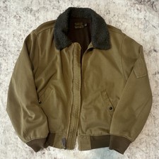 Double RL SUPPLY CO. Military style Bomber Jacket with Sherpa collar 