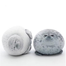 Cute Angry Seal Plush Pillow Chubby Sea Lion Stuffed Toy Soft Kawaii Gift