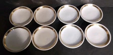 Set Of 8! Haviland & Co Gold Rim Plates Limoges Salt Cellars 2 9/16" Dia France!