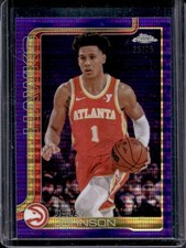 2025-26 Topps Chrome Jalen Johnson Pulsar Purple Refractor #/75 Hawks