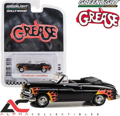 #ad GREENLIGHT 62010B 1:64 1949 MERCURY GREASE BLACK W FLAMES $9.45