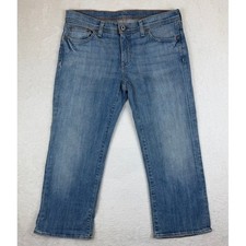 Polo Jeans Co Ralph Lauren Womens 6 Stretch Cropped Jeans Blue Medium Wash Denim