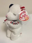TY Beanie Baby AMERICAN BLESSING the Patriotic Bear - Dec 2 2004  - Rare VTG !!!