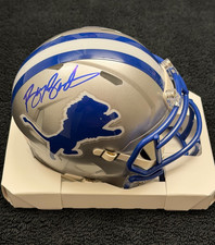 Barry Sanders Signed Detroit Lions Mini Helmet COA