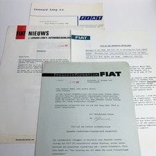FIAT 1967 & 1968 / 6 original press sheets / DE NL EN 124 125 DINO