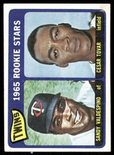 1965 Topps #201 Twins 1965 Rookie Stars (Sandy Valdespino / Cesar Tovar)