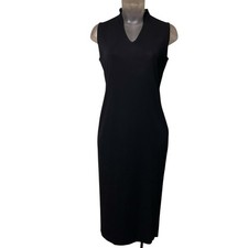 Exclusively Missok Black Sleeveless Sheath Dress XS Minimalist Capsule Wardrobe