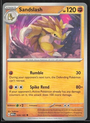 2023 Scarlet & Violet Series - Scarlet & Violet - 151 Sandslash Uncommon #28