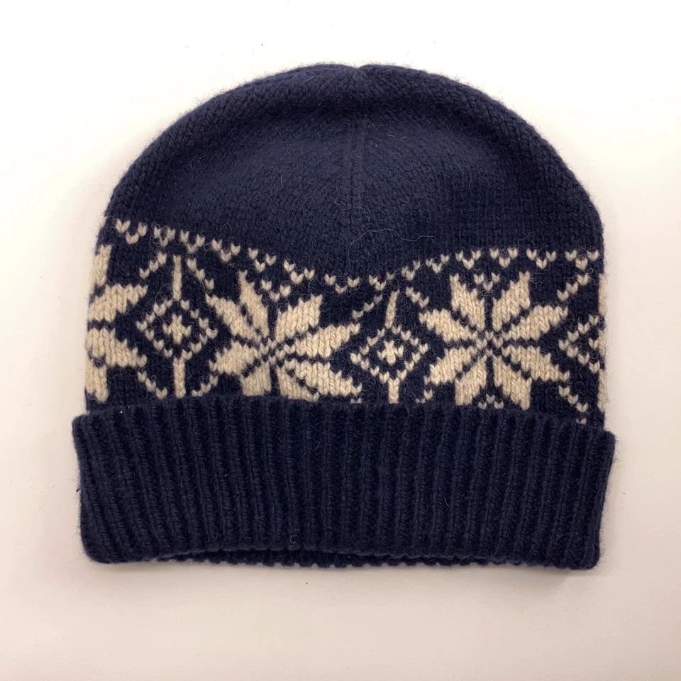 Clásico Lana Por J Crew Azul Mezcla Lana de Cordero Patrón Blanco Foto 2 de 4