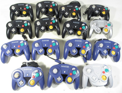 OEM Nintendo GameCube Controller Lot of 15 (1 Wavebird) Tested - Working