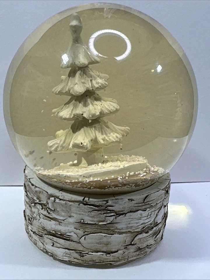 4-дюймовый высокий большой снежный шар на березе скульптура белый лот из 2 - Изображение 4 из 4