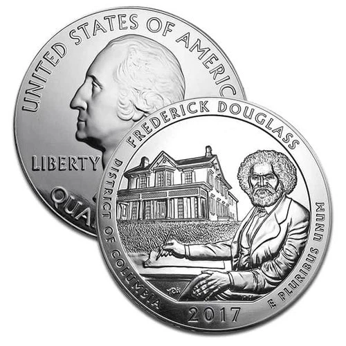 2017 ATB 5 oz Silver Coin Frederick Douglass National Historic Site Uncirculated