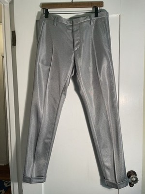 D Squared2 Mens Silver Mesh Trouser 34wx30L Italy