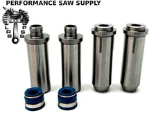 2 NEW INTAKE VALVE & 2 EXHAUST GUIDES WITH SEALS FIT ONAN  CCK CCKA CCKB ENGINES