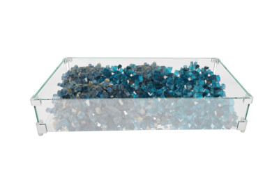 Fire Pit Wind Guard 30x14x6'' 8 mm Thick Glass Wind Shield Boundary Safety