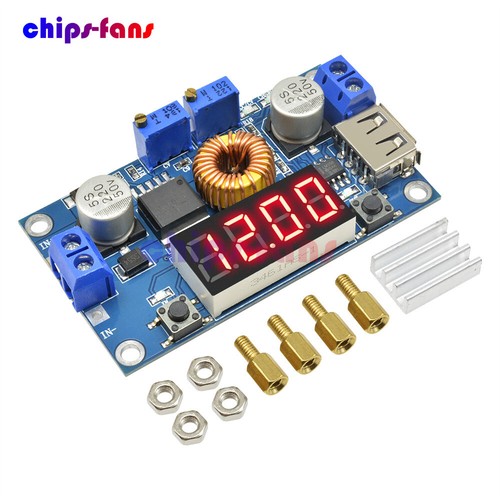 5A CC/CV LED Drive Lithium charger Power Step-down Module W/ USB Voltmeter