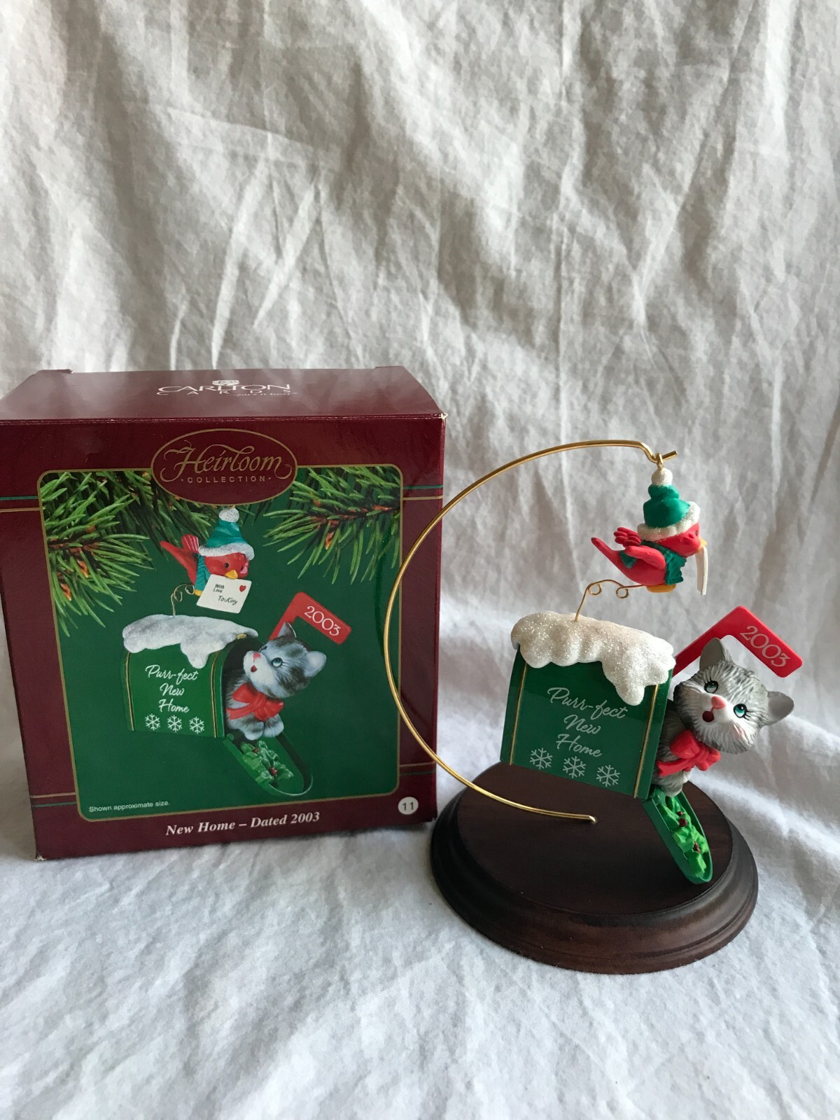 Carlton Cards Heirloom Ornament 2003 Purr-fect New Home Cat