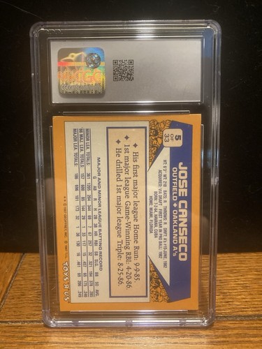1987 TOYS R US ROOKIES #5 JOSE CANSECO CGC 3 VERY GOOD - Picture 2 of 2