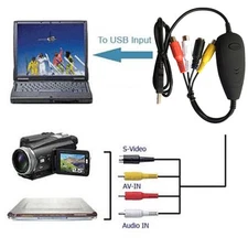 EZCAP USB Video Capture Audio Grabber VHS TV Game Player to PC,DVD Maker,Win10