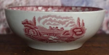 Wood & Sons Burslem England Colonial Red Transferware 5 1/4" Bowl