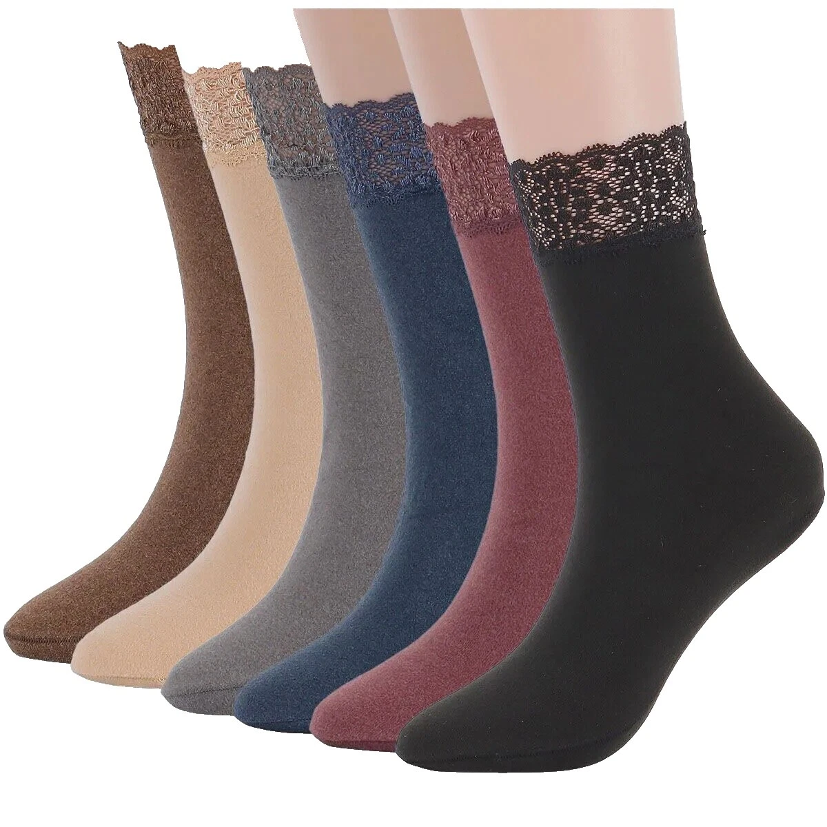 Meias sólido de Renda para mulheres