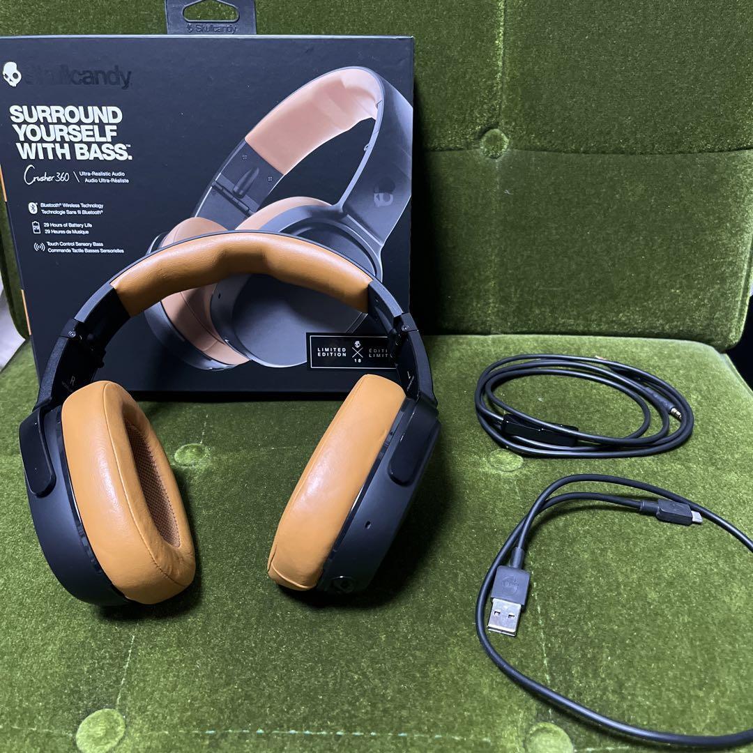 Skullcandy Crusher360 BLACK/TAN ヘッドフォン/イヤフォン