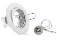 15Xeinbaustrahler Rahmen Spot Weiß L Deckenlampe + GU10 Fassung 230 Volt